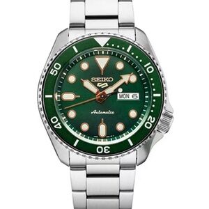 Seiko Green and Silver Automatic Watch